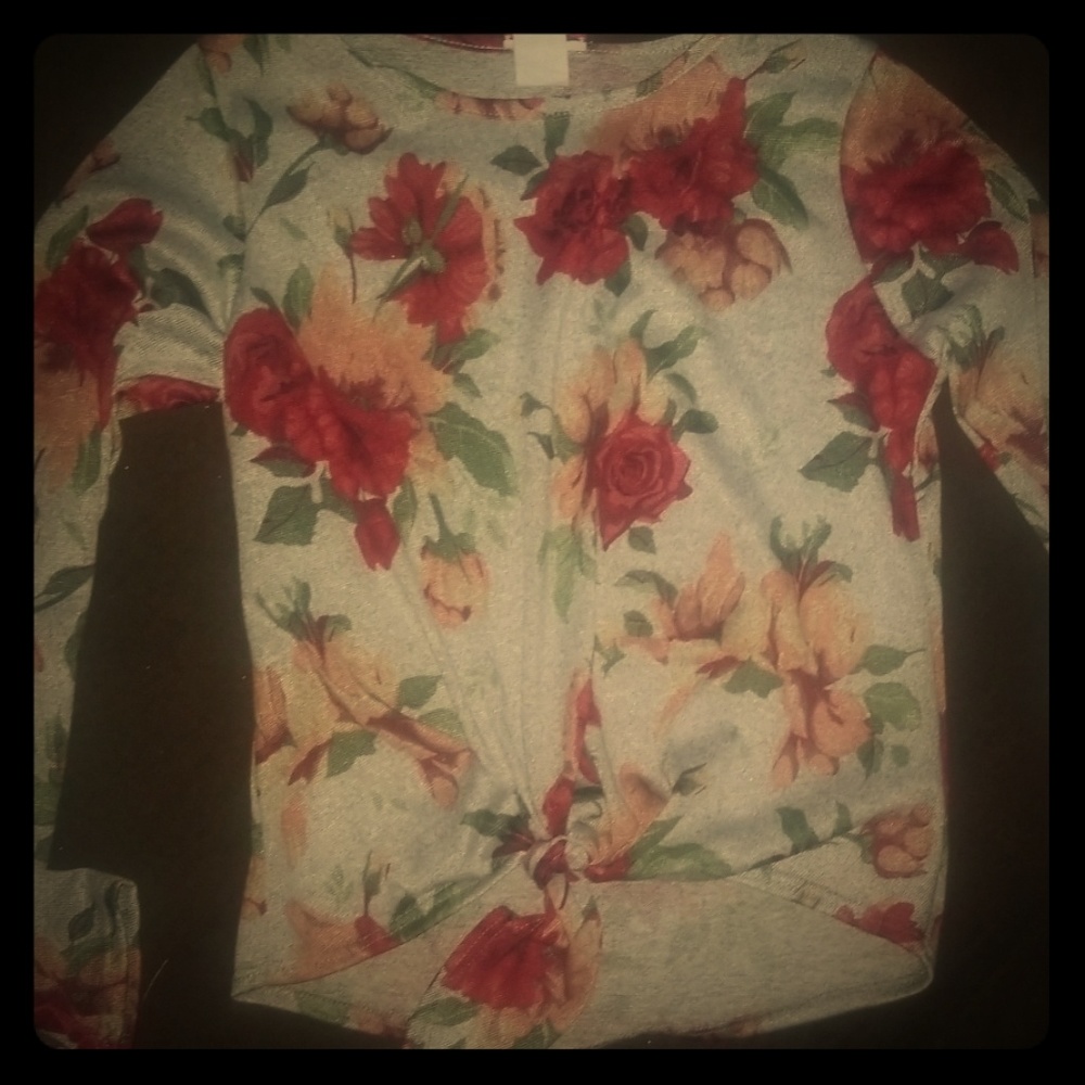 Long sleeve rose shirt
